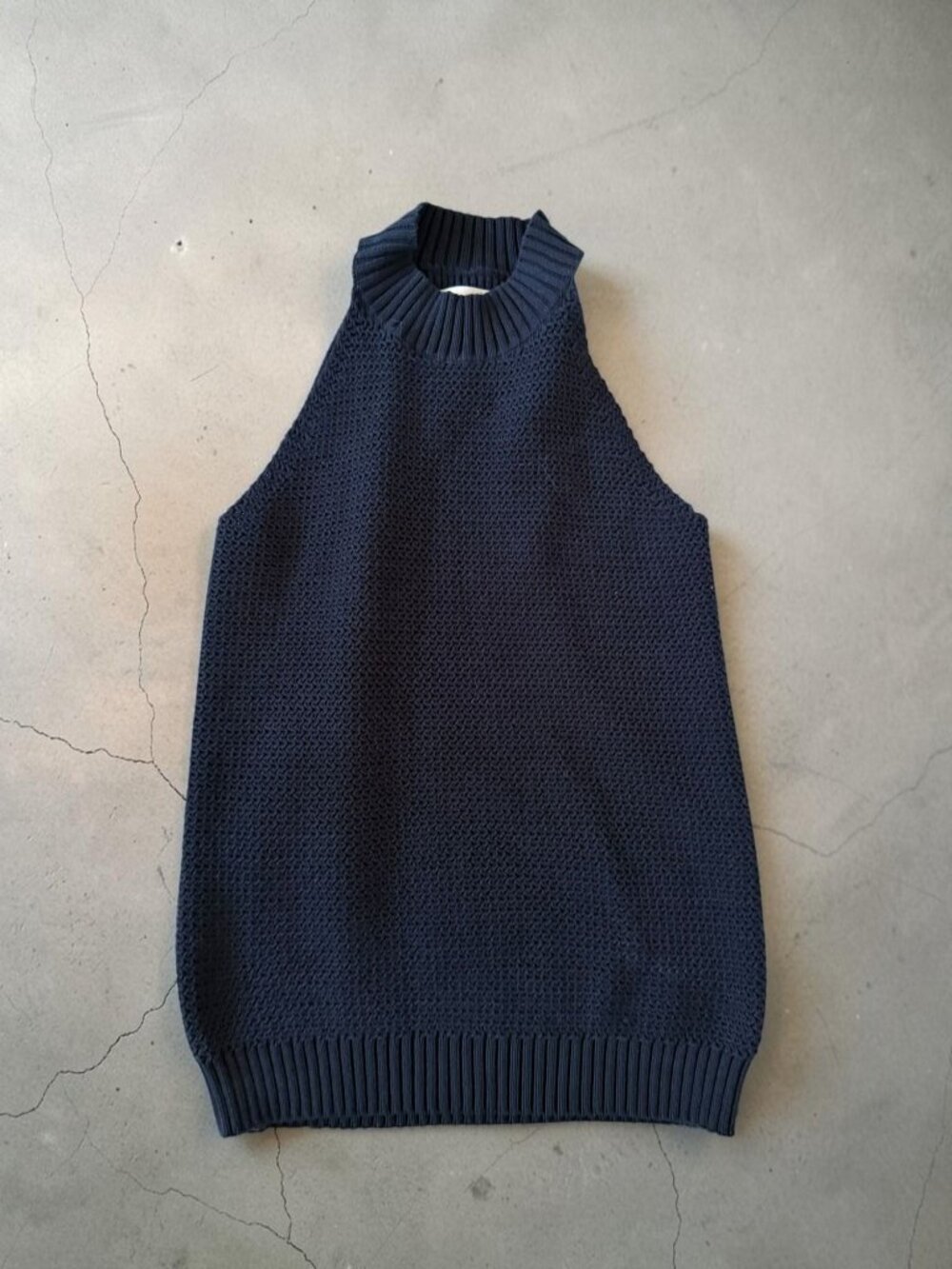 ANN TAYLOR LOFT Navy Blue Knit Tank Top Size Medium
